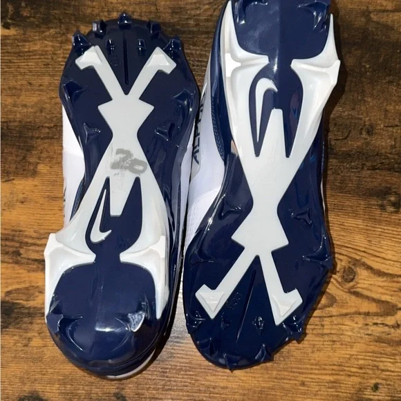 Nike Alpha Menace Pro 4 Football Cleats White/Navy Size  10 Brand New FD7037-104 - Picture 8 of 8